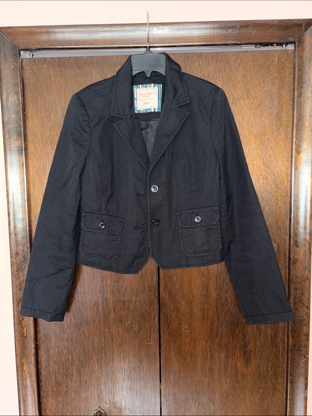 Old Navy Black Cropped Tailored Blazer